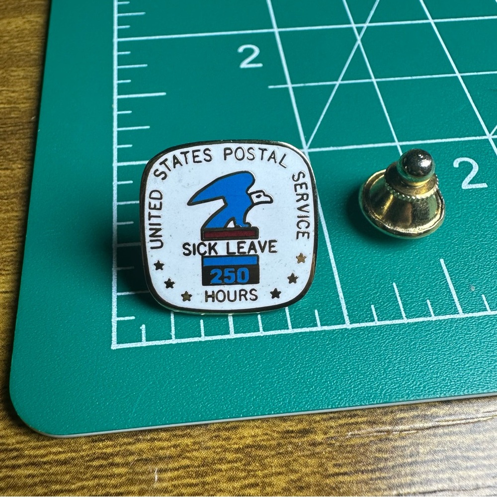 Vintage USPS Sick Leave 250 Hours Lapel Pin – United States Postal Service